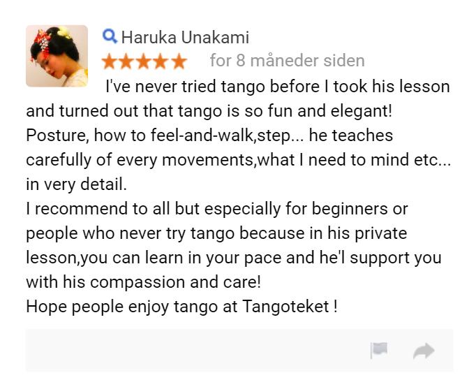 Haruka anmelder Tangoteket